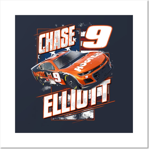 Chase Elliott Hoosters Patriotic Wall Art by ganisfarhan